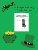 St. Patrick's Day Morning Work/Early Finisher Activities