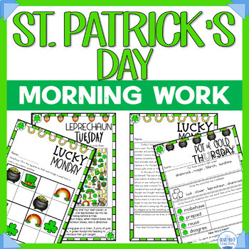 Preview of St. Patrick's Day Morning Work | St. Patrick's Day Fun