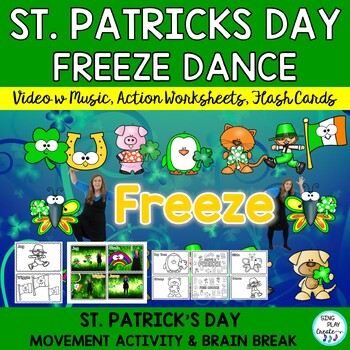 Preview of St. Patrick's Day Freeze Dance, Brain Break, P.E. Exercise, Movement Activity