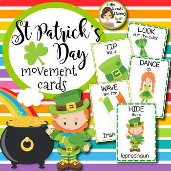 Preview of St Patrick's Day Movement Cards - Brain Breaks (Transition activity)