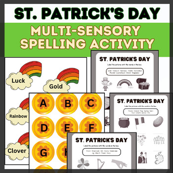 Preview of St. Patrick's Day Sensory Spelling: Engaging Multi-Sensory Educational Games