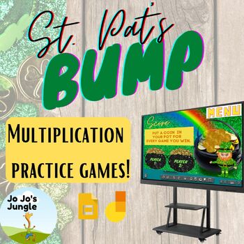 Preview of St. Patrick's Day Multiplication Bump Fluency Games Print and Digital