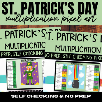 Preview of 3rd/4th/5th Grade St. Patrick's Day Multiplication Fact Math Bundle