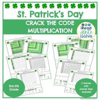 Preview of St. Patrick's Day Multiplication - Crack the Code