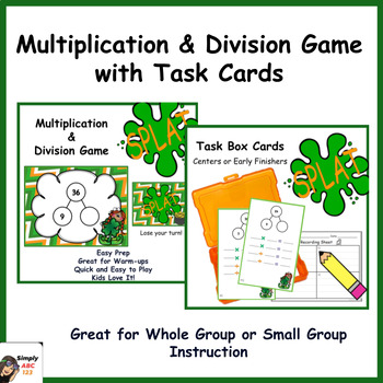 Preview of St. Patrick's Day Multiplication & Division Game - Digital Resource