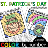 St. Patrick's Day Multiplication Color by Number Color by Code