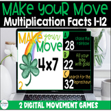 St. Patrick's Day Multiplication Make Your Move Digital Game