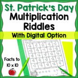 St. Patrick's Day Multiplication Practice - Digital Option