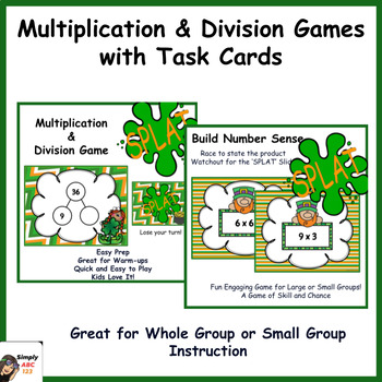 Preview of St Patrick's Day Multiplication and Division Activities Bundle