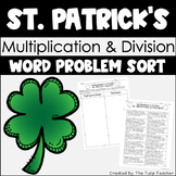 St. Patrick's Day Multiplication and Division Word Problem Sort