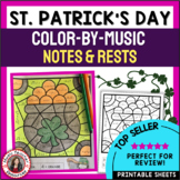 St. Patrick's Day Music Activities - Color by Notes and Re