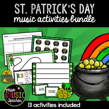 Preview of St. Patrick's Day Music Activities BUNDLE