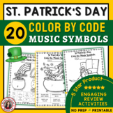 St. Patrick's Day Music Activities - Color by Music Pages 