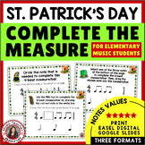 St. Patrick's Day Music Activities - Rhythm Worksheets - E