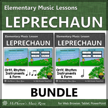 Preview of St. Patrick’s Day Music Activities Leprechaun: Orff, Rhythm, Instruments & Form