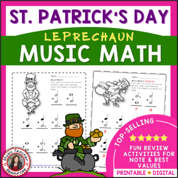 Preview of St. Patrick's Day Music Activities - Music Math Worksheets