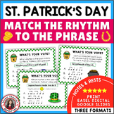 St. Patrick's Day Music Activities - Rhythm Worksheets and