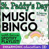 St. Patrick's Day Music Bingo Game, March Fun Friday Brain