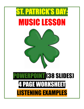 Preview of St. Patrick's Day Music Lesson (PowerPoint, Listening, & Worksheet!)