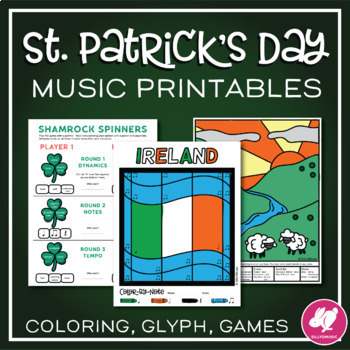 Preview of St. Patrick's Day Music Worksheets and Activities