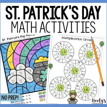 Preview of St. Patrick's Day Math Multiplication and Division Activities