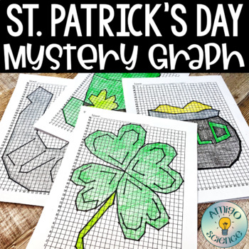 Preview of St. Patrick's Day Coordinate Graph Mystery Picture Graphing Activity