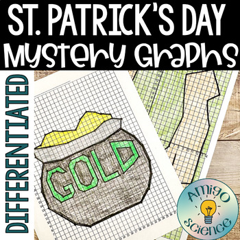 Preview of St. Patrick's Day Coordinate Graph Mystery Picture Graphing Activity