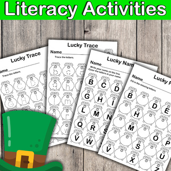 Preview of St. Patrick's Day NO PREP Literacy Activities for Kindergarten and 1st Grade