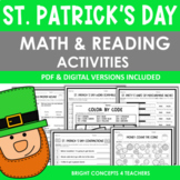 St. Patrick's Day NO PREP Math and Reading Activities {Pri