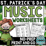 St. Patrick's Day NO PREP Mega Pack of Music Worksheets