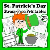 St. Patrick's Day NO PREP Printables | 2nd Grade Math & Li