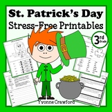 St. Patrick's Day NO PREP Printables | 3rd Grade Math & Li