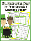 St. Patrick's Day NO PREP Speech and Language Activities