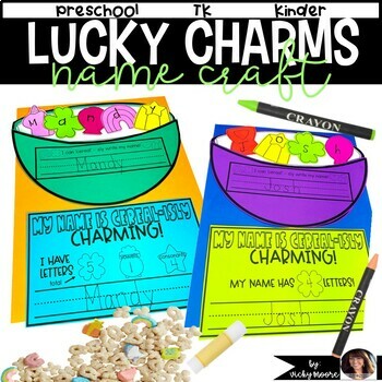 Preview of St. Patrick's Day Name Craft | Cereal-sly Charming Name | Lucky Charms Craft