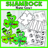 St Patrick's Day Name Craft, Shamrock Name Craft template,