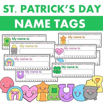 Preview of St. Patrick's Day Name Tags | FREE Name Plates | Seasonal Name Tags