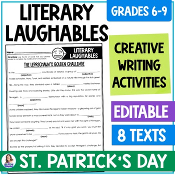Preview of St. Patrick's Day Narrative Writing Activity - Creative Writing - Middle School