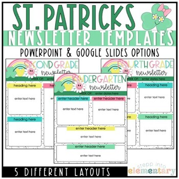Preview of St. Patrick's Day Newsletter Templates | St. Patrick's Day Edition | Editable