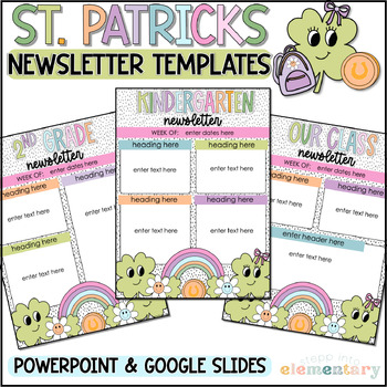 Preview of St. Patrick's Day Newsletter Templates | Trendy St. Patrick's Day - Editable!