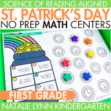 St. Patrick's Day No Prep Math Center Mats 1st Grade Math 