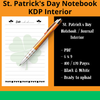 Preview of St. Patrick's Day Notebook PRINTABLE