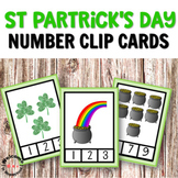 St Patrick's Day Number Clip Cards for St Patrick's Day Ma