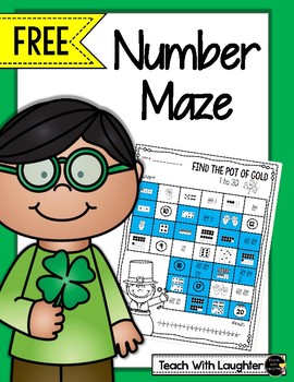 st patricks day number maze 1 20 by teach with laughter tpt