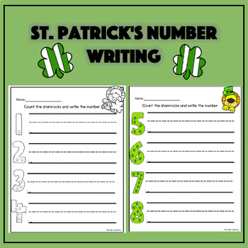 Preview of St.Patrick's Day Number Writing