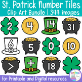 St. Patrick's Day Number tiles clipart