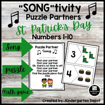 Preview of St. Patrick's Day Numbers 1-10 Game and Song