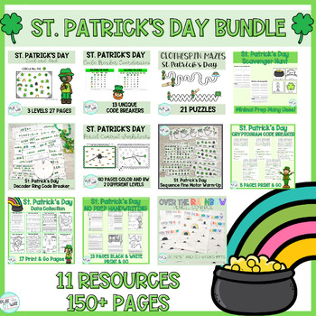 Preview of St. Patrick's Day Occupational Therapy Activities Bundle