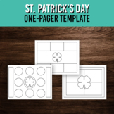 St. Patrick's Day One-Pager Template for Middle School | P
