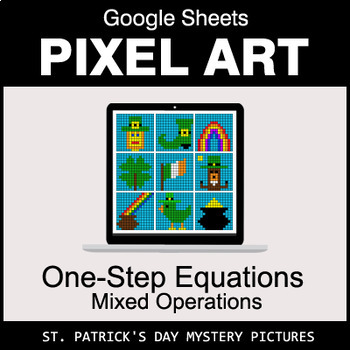 Preview of St. Patrick's Day - One-Step Equations - Mixed Operations - Google Sheets
