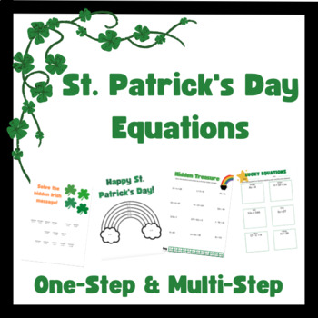 Preview of St. Patrick's Day One-Step & Multi-Step Equations